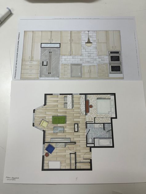 Interior Sketching, Sketch Plan, Layout Composition, Kitchen Floor Plan, Rendered Floor Plan, Interior Floor Plan, Aesthetic Architecture, Architecture Elevation, Interior Design Drawings