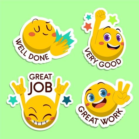 Cartoon good job and great job sticker c... | Free Vector #Freepik #freevector #cartoon #quote #text #congratulations Great Job Stickers, Student Clipart, All About Me Preschool, Kids Worksheets Preschool, Job Quotes, Work Stickers, Flashcards For Kids, School Labels, Reward Stickers