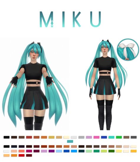 Ddlc Sims 4 Cc, Miku Sims 4 Cc, Sims 4 Cc Project Sekai, Sims 4 Cc Hatsune Miku, Vocaloid Sims 4 Cc, Simandy Hair Sims 4, Sims 4 Vocaloid Cc, Sims4 Anime Cc, Sims 4 Cc Cosplay