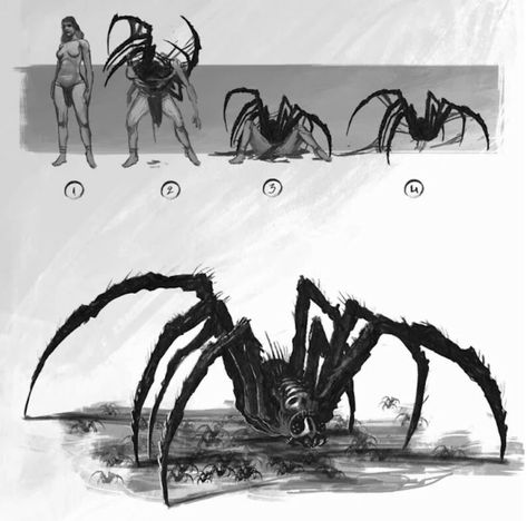 Small Creature Concept Art, Horror Monsters Concept Art, Eldritch Monster, Venomous Spiders, Great Old One, Monster Sketch, Monster Ideas, Body Horror, Dark Creatures