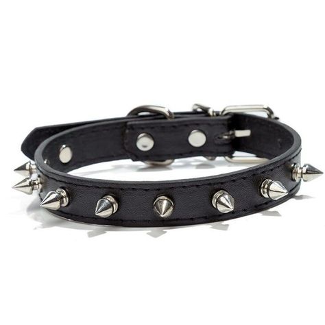 Spiked Studded PU Leather Dog Collar - Black / 0.6 x 15 inches Studded Leather Dog Collar, Studded Dog Collar, Studded Collar, Leather Dog Collar, Pet Necklace, Small Dog Breeds, Leather Collar, Studded Leather, Stylish Accessories