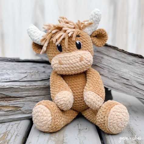 Amigurumi Highland Cow – Yarn + Chai Blog Amigurumi Highland Cow, Highland Cow Crochet Pattern, Highland Cow Plush, Highland Cow Crochet, Cow Crochet Pattern, Amigurumi Fox Pattern, Joining Yarn, Cow Crochet, Homemade Things