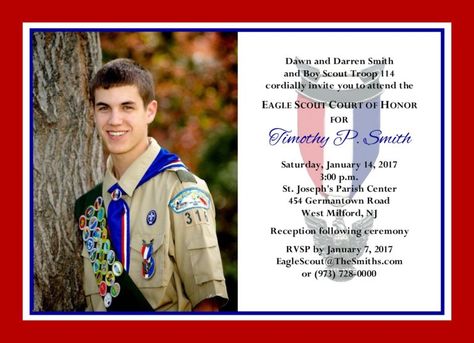 simplehonorsbordersphoto2 Eagle Scout Court Of Honor, Eagle Scout Ceremony, Court Of Honor, Eagle Project, Eagle Scouts, Photo Border, Invitations Template, Printable Invitation Templates, Eagle Scout