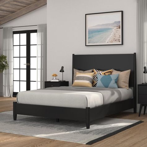 AllModern Williams Low Profile Standard Bed & Reviews Platform Bed Black, California King Platform Bed, Platform Bedroom Sets, Full Platform Bed, Bed Black, King Platform Bed, Queen Panel Beds, Queen Platform Bed, Standard Bed