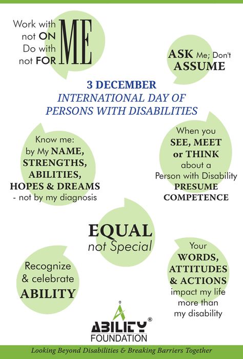 Celebrating International Day of Persons with Disability: 3 December 2013 International Holidays, Dream Vision Board, Access Point, Hopes And Dreams, International Day, Work Quotes, When You Know, General Knowledge, Special Needs