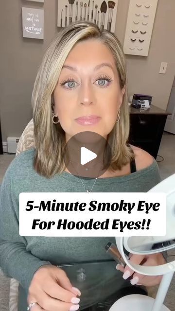 Jamie O'Donnell on Instagram: "5-Minute Smoky Eye For Mature or Hooded Eyes!! Say SM101 for info & a FREE MASCARA!! 🎁
•
•
•
#over40 #over50 
#makeuptrends #makeuptips  #makeup #makeuptutorial #matureskin #over50makeup #matureskinmakeup #beginnermakeup #hoodedeyes #smoky #smokyeye #hoodedeyesmakeup #eyeshadowtutorial #easymakeup #eyeshadow" Smoky Eyeshadow Tutorial Hooded Eyes, Small Hooded Eye Makeup, Smoky Eyeshadow Tutorial, Smoky Eyeshadow, Makeup Tricks, Hooded Eyes, Makeup For Beginners, O Donnell, Eyeshadow Tutorial