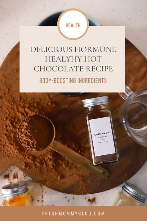 Delicious Hormone-Balancing Hot Cocoa Recipe with Body-Boosting Ingredients. Healthy Hot Cocoa, Healthy Cocoa, Shake Recipes Healthy, Cycling Food, Hot Cocoa Mix Recipe, Healthy Hot Chocolate, Foods To Balance Hormones, Cocoa Drink, Cinnamon Benefits