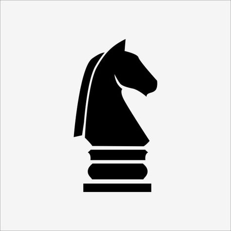 Chess Knight Art, Chess Logo Ideas, Chess Knight Tattoo, Chess Horse, Horse Icon, Chess Tattoo, Chess Logo, Knight Horse, Chess Knight