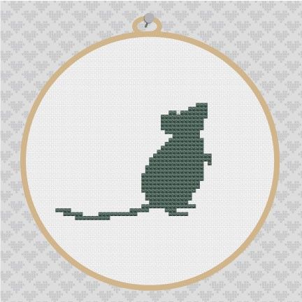 Cross Stitch Mouse, Mouse Cross Stitch Pattern, Mouse Cross Stitch, Cross Stitch Silhouette, Mouse Silhouette, Mouse Crafts, Cat Cross Stitch Pattern, Animal Cross Stitch Patterns, Bead Sprite