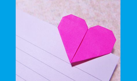 Sticky Note Crafts, Origami Instructions For Kids, Origami Box Tutorial, Star Wars Origami, Easy Origami Flower, Origami Envelope, Heart Bookmark, Diy Heart, Heart Diy