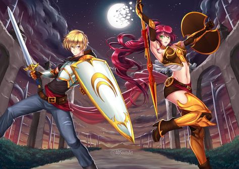 Rwby Jaune, Rwby Pyrrha, Team Jnpr, Pyrrha Nikos, Rwby Volume, Red Like Roses, Fanart Wallpaper, Rwby Ships, Blake Belladonna