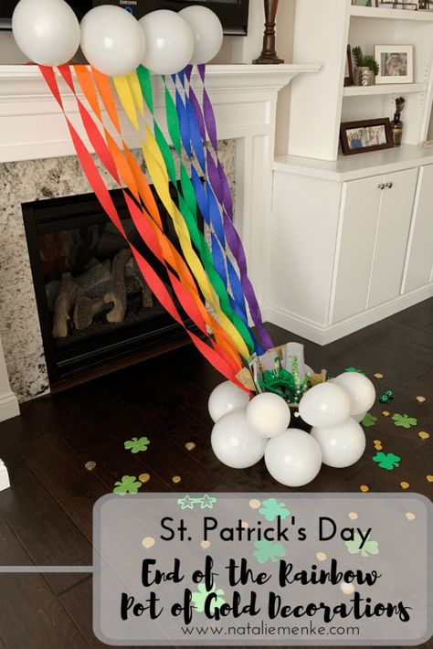 St Patrick’s Day Surprises, Beehive Activities, Pot Of Gold Craft, St Pattys Party, Rainbow Pot Of Gold, St Patricks Day Rainbow, St Patrick Day Snacks, Sant Patrick, St Patricks Decorations