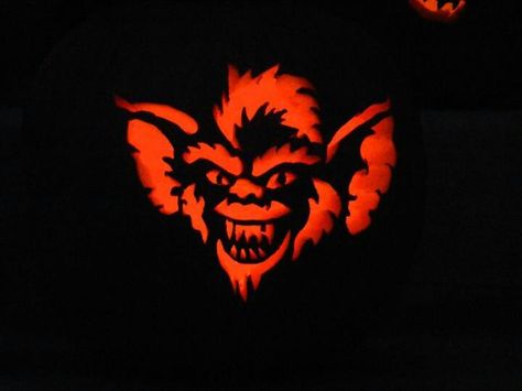 The Gremlin Pumpkin - 2012 Gremlin Pumpkin, Pumpkin Pumpkin Carving, Pumpkin Carving Pattern, Pumpkin Idea, Pumpkin Carving Party, Pumpkin Carving Patterns, Pumpkin Carvings Stencils, Pumpkin Pumpkin, Pumpkin Stencil