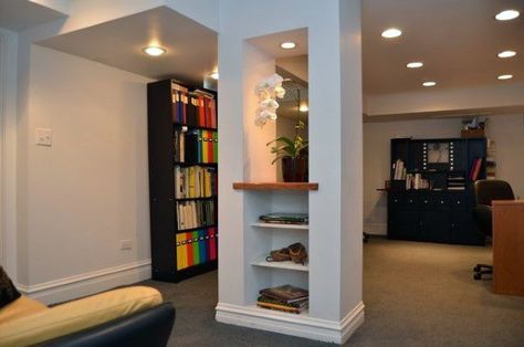 Top 50 Best Basement Pole Ideas - Downstairs Column Cover Designs Basement Poles, Column Ideas, Contemporary Basement, Support Columns, Support Beams, Basement Makeover, Small Basements, Basement Walls, Basement Design Ideas