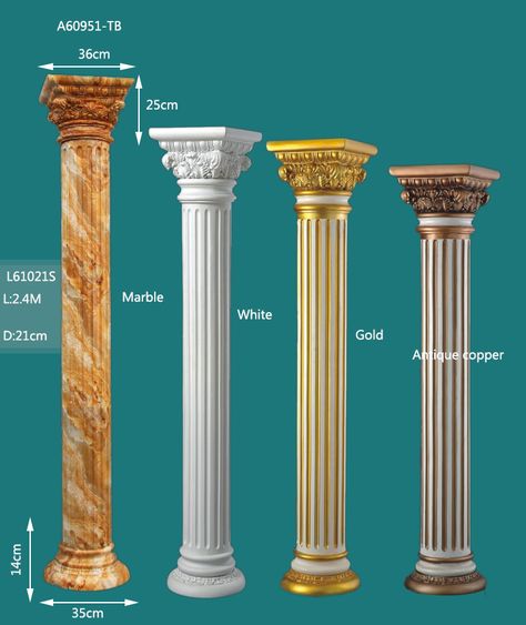 Pillar Painting Ideas For Home, Round Pillar Design Interior, Diy Pillars, Architecture Supplies, Pillar Design Interior, Roman Furniture, House Pillar Design, Pillars Design, Round Pillar Design