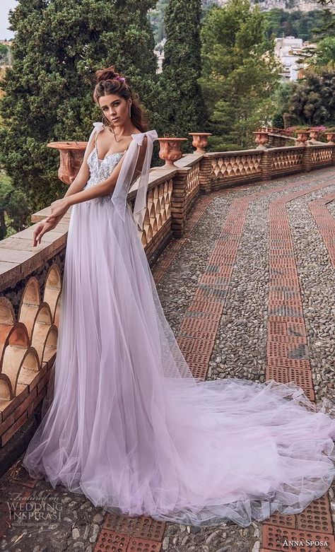 Tulle Skirt Wedding Dress, Wedding Dresses Sweetheart Neckline, Purple Wedding Dress, Look Formal, Silk Wedding Dress, Trendy Wedding Dresses, Sweetheart Wedding Dress, Chapel Train, New Wedding Dresses