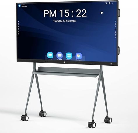 Amazon.com : TIBURN R2 75" Smart Board,75 Inch Interactive Display,4K UHD Touch Screen All-in-One Computer for Office and Classroom with an Open App Ecosystem（Board+ Movable Stand+Wall Mounting） : Office Products Interactive Screen, Interactive Display, Tech School, Top Floor, Smart Board, Open App, Work Smarter, Coffee Cafe, Wall Mounting