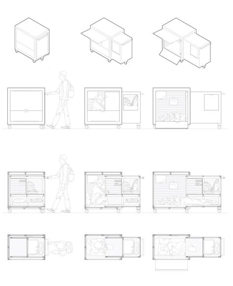 California architecture students design shelters for LA’s growing homeless population Homeless Shelter Architecture, Homeless Architecture, Homeless Shelter Ideas, Homeless Shelter Design, Tent Structure, Folding House, Fanfiction Ideas, Mobile Architecture, Homeless Housing