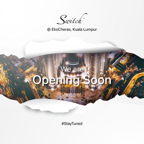 Switch at EkoCheras is opening soon. Estimated to be on the 19th Sept 2018!  We moved from Leisure Mall to this brand new shopping centre which is a stone throw away.  Just like our old outlet at Leisure Mall, this new store will have a Switch service centre attached to it.  So do wait for our announcement and let’s see if we will have any special goodies for you on our opening day? 🤔  Can’t wait to share more with you.  See you at EkoChera! New Store Launch Announcement, New Outlet Opening Poster, Soon To Open Poster, New Store Opening Announcement, Opening Store Poster Design, Mall Creative Ads, Store Launch Creative Ads, Store Launch Ideas, New Store Opening Poster Graphic Design