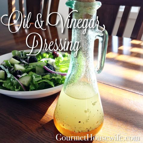 Everyone needs a delicious, classic oil and vinegar dressing for their recipe box. This is mine. Except it’s not actually mine. This is a recipe that a dear old friend shared with me years ago. She always kept a big batch in the fridge and I remember the first time I had it on a salad with lettuce from her garden. I couldn’t believe what I was tasting – classic, but so much better than your typical vinaigrette. To this day, I’m still not sure what makes this oil and vinegar dressing so ... Oil And Vinegar Salad Dressing Recipe, Oil And Vinegar Dressing, Olive Oil Salad Dressing, Oil Vinegar Dressing, Vinegar Salad Dressing, Olive Oil Dressing, Salad Dressing Recipes Homemade, Vinegar Dressing, Homemade Oil