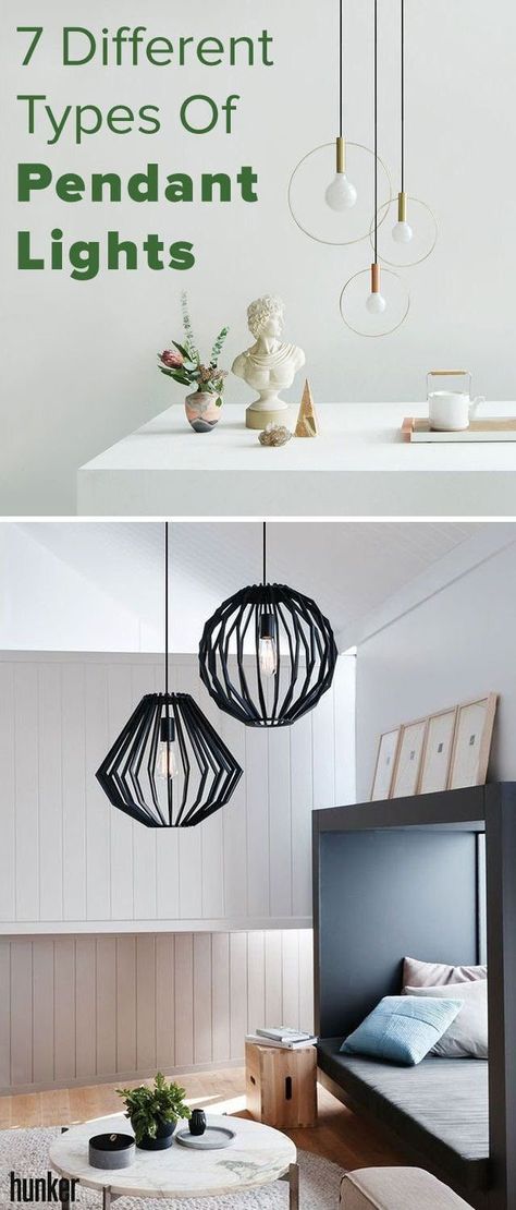 Trying to find the perfect pendant lights? These 7 types are sure to please and you'll find the perfect style for your living or bedroom.