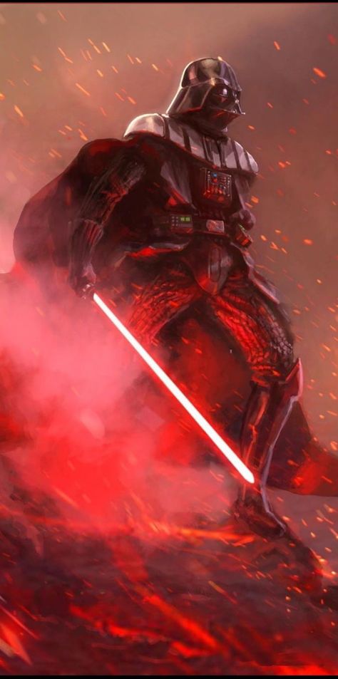 Darth Vader mobile wallpaper (by Tony Warne) Darth Vader Art, Darth Vader Wallpaper, Star Wars Dark Side, Coffee Magic, Join The Dark Side, Dark Vader, Sith Lords, Star Wars Villains, Star Wars Painting