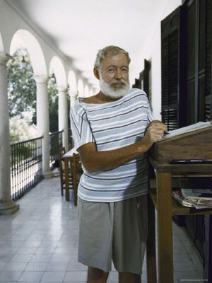 Hemingway working on the porch of friend Bill Davis’ house in Malaga, Spain. Davis provided the desk for Hemingway. Hemingway Style, Ernst Hemingway, Earnest Hemingway, Oak Park Illinois, Art Of Manliness, Story Writer, Writers And Poets, Standing Desks, Book Writer