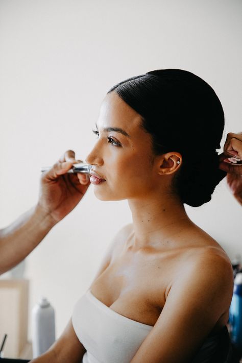 Elegance and Simplicity Reigned Supreme at This Los Angeles Wedding | Vogue Wedding Facial, Wedding Vogue, Dior Shop, Laura Mercier Tinted Moisturizer, Best Wedding Makeup, Minimalist Bride, Bite Beauty, Classic Brides, Wedding Makeup Artist