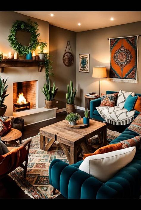 Terracotta And Green Office, Palace Decor, Tan Couch, Cozy Boho Living Room, Colourful Living Room Decor, Colourful Living Room, Therapy Room, Dream Living, Room Style