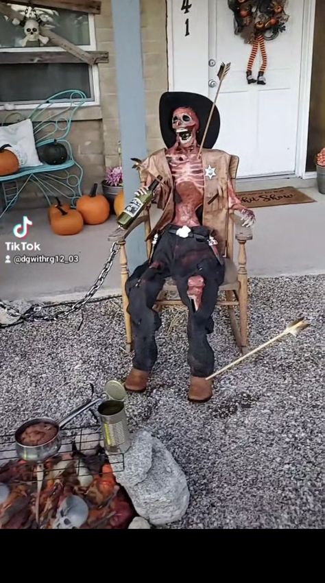 Wild West Party Theme, Skeleton Cowboy, Halloween Camping, Western Saloon, Wild West Theme, Wild West Party, Western Theme Party, Cowboy Decorations, Western Parties