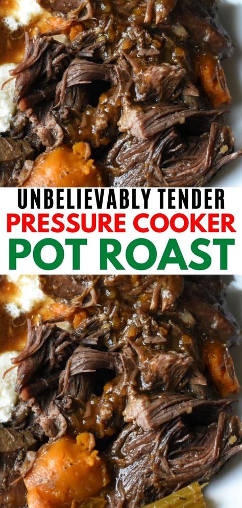 Pot Roast In An Instant Pot, Tender Roast In Instant Pot, Foodi Pot Roast Recipe, How To Cook A Chuck Roast In Instant Pot, Instant Pot Pot Roast Onion Soup, Pressure Luck Pot Roast, Insta Pot Rump Roast Beef, Insta Pot Beef Roast Easy, Pressure Cooker Pot Roast Beef