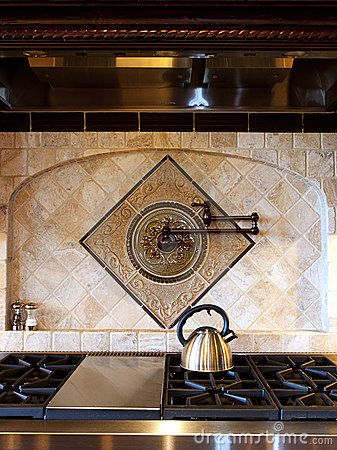 i want a pot filler in my barbie dream kitchen Tuscan Kitchen Backsplash, Kitchen Remodel Dark Cabinets, Devine Design, Tuscan Kitchen, Dream Kitchens Design, Pot Filler Faucet, Pot Filler, Kitchen Images, Modern Farmhouse Exterior