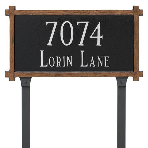 Lawn Address Sign, Poem Design, Address Plaques, Mission Oak, House Number Plaque, Sand Casting, Address Plaque, Metal Products, Address Sign