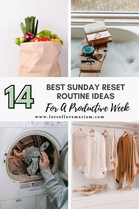 WOW! You guys have to try this Sunday reset routine checklist to boost productivity, achieve mental clarity, and maintain a healthy work-life balance every week. 14 sunday reset routine ideas and step by step guide! Reset Routine Checklist, Sunday Reset Routine, Reset Routine, Sunday Reset, Sunday Routine, Routine Checklist, Routine Ideas, Self Improvement Quotes, Productive Morning