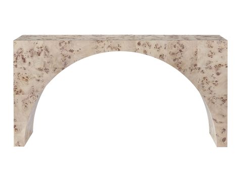 Tranquility - Miranda Kerr Home Arc Console | Universal Furniture Travertine Console Table, Living Room Statement Piece, Miranda Kerr Home, Travertine Console, Inside Bar, Wood Arch, Acrylic Legs, Living Room Accent Tables, Console And Sofa Tables