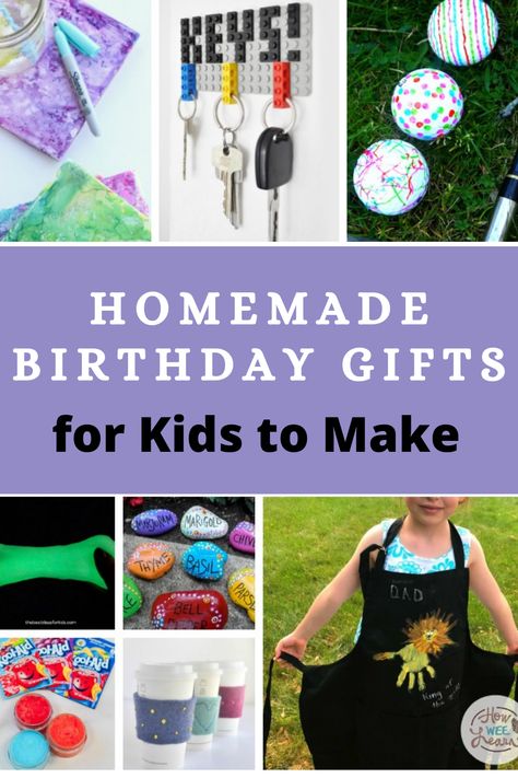 These handmade birthday gifts are perfect for kids to make. If you need gifts for mom from kids or DIY presents for dad from kids, this post is perfect for you! Unique, creative, and simple! Birthday Craft Ideas For Mom, Kids Crafts For Dads Birthday, Birthday Present For Dad From Kids, Craft For Moms Birthday, Diy Birthday Gifts For Mom From Kids, Mom Birthday Crafts From Kids, Dad 40th Birthday Gifts From Kids, Birthday Toddler Crafts, Homemade Birthday Presents For Mom