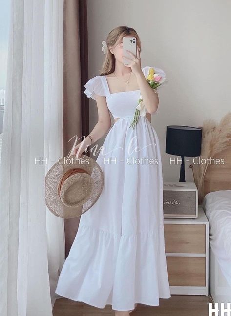 [Sponsored] 81 Most Pinned Long Summer Dress Outfits Aesthetic Guides To Copy This Winter #longsummerdressoutfitsaesthetic Summer Dress Outfits Aesthetic, ဂါ၀န် Design, Long Summer Dress Outfits, Dress Outfits Aesthetic, White Dress Aesthetic, Long Dress Korean, Most Pinned, Aesthetic Tips, Long Summer Dress