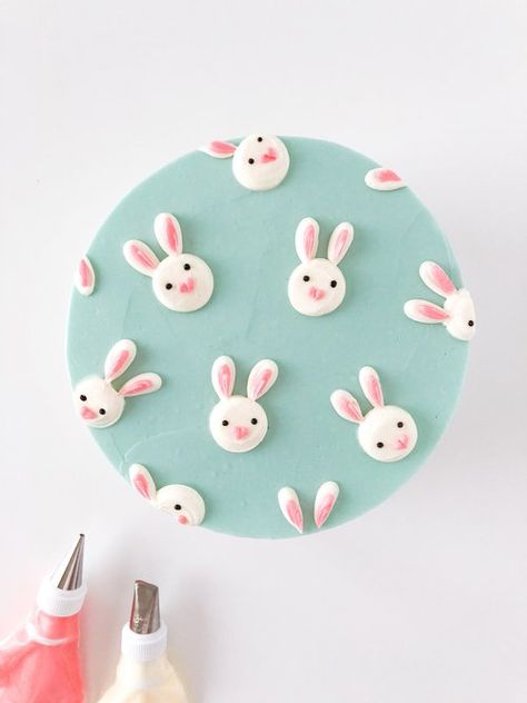 Easter Cake Ideas, Easter Cake Designs, Easter Themed Cakes, Easter Desserts Cake, Easter Cake Easy, Cute Easter Desserts, Easter Cake Decorating, Bunny Birthday Cake, Simple Cake Designs