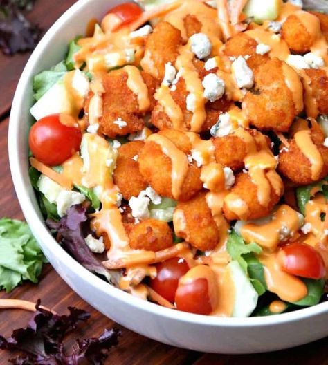 Hooters Buffalo Shrimp Recipe, Buffalo Shrimp Salad, Shrimp Appetizers Easy, Buffalo Shrimp Recipes, Shrimp Dip Recipes, Quick Summer Meals, Shrimp Salad Recipe, Buffalo Shrimp, The Perfect Salad