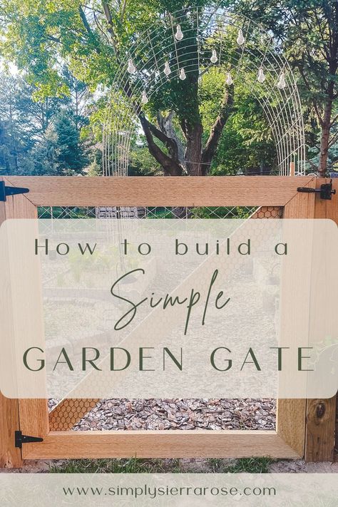 Simple Garden Gate Diy, Diy Garden Gates Ideas How To Build, Garden Gate Design Wood Fences, Diy Garden Entrance, How To Build A Garden Gate, Diy Garden Gate How To Build, How To Build A Garden Fence, Garden Gates Diy, Diy Garden Fencing