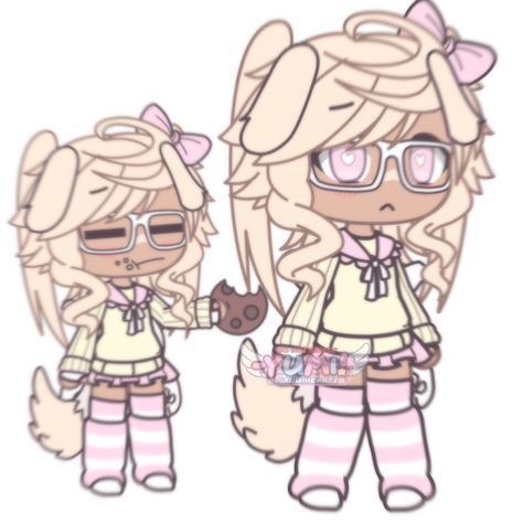 Cute Core Gacha Life Outfits Ideas, Gacha Life Kawaii Outfits, Cutecore Gacha Life, Cute Gacha Life Oc Ideas, Cutecore Gacha Oc, 가족 일러스트, Gacha Fits, Gacha Base Poses Cute, Gacha Designs