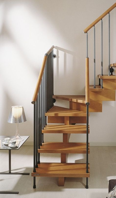 Small Footprint Staircase, Compact Staircase Ideas, Small Space Staircase Ideas, Tight Staircase Ideas, Stairs In Small Spaces, Loft Staircase Ideas, Staircase For Small Spaces, Stairs For Tight Spaces, Attic Stairs Ideas