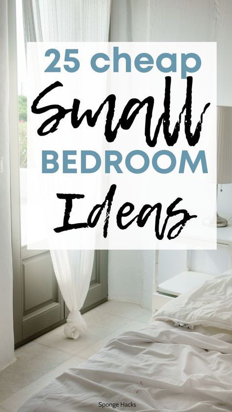 25 Inexpensive Small Bedroom Ideas for 2022 Small Bedroom Organization Ideas, Tiny Bedroom Storage, Home Decor Timeless, Cheap Bedroom Ideas, Small Bedroom Office, Small Bedroom Hacks, Bedroom Organization Ideas, Bedroom Design On A Budget, Very Small Bedroom