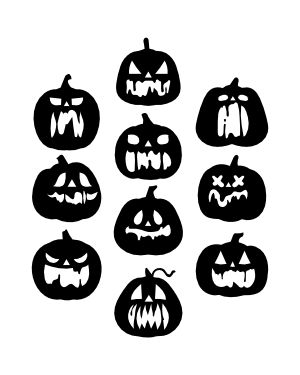 Jack O Lantern Silhouette, Halloweenský Makeup, Halloween Silhouette, Face Silhouette, Fall Canvas Painting, Funny Vinyl Decals, Halloween Stencils, Jack O Lantern Faces, Pumpkin Carving Patterns