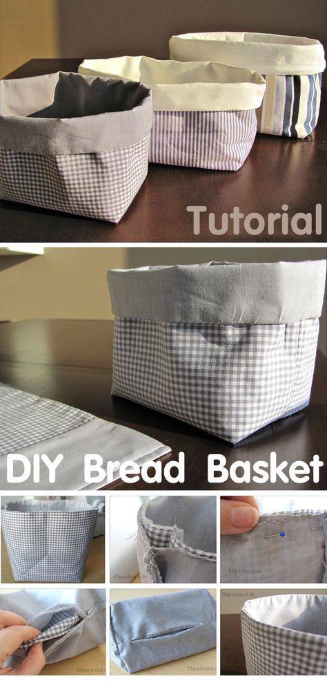 How to Sew a DIY Fabric Bread Basket Fabric Bread Baskets Diy Free Pattern, Diy Fabric Bread Basket, Fabric Bread Basket Pattern Free, Bread Basket Sewing Pattern, Fabric Bread Basket Pattern, Diy Bread Basket Ideas, Fabric Bread Basket, Cloth Baskets Diy How To Make, Bread Basket Ideas For Table