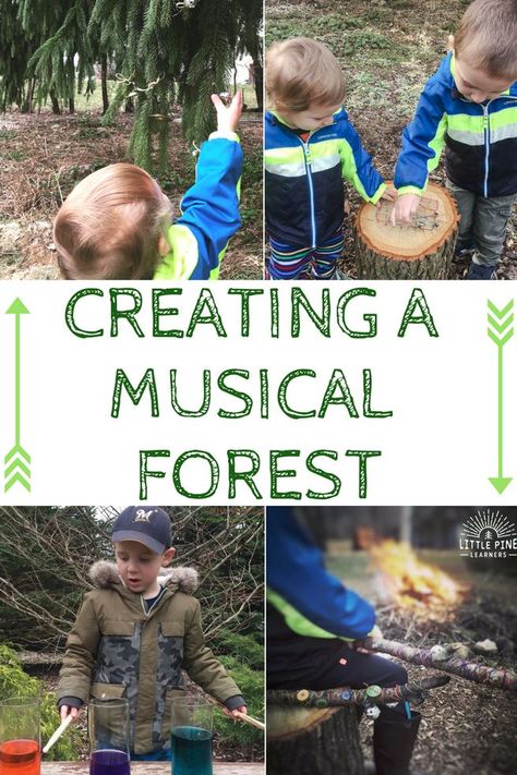 Get outside and make some noise! Turn your yard into a musical forest with these simple instruments. Forest School Area, Playing In The Woods, Forest Preschool, Nature Learning, Forest Kindergarten, Moon Activities, Outdoor Learning Activities, Forest School Activities, Nature Education