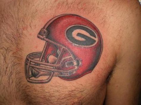 UGA Bulldog Tattoo Georgia Bulldog Tattoo Ideas, Georgia Bulldog Tattoo, Bulldog Tattoo Ideas, Georgia Style, Uga Bulldogs, Bulldog Tattoo, Ga Bulldogs, Georgia Bulldog, Football Lover