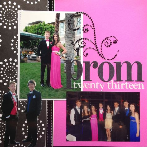 Prom Night Scrapbook Layout, Homecoming Scrapbook Layouts, Prom Scrapbook Ideas, Scrapbook Prom Layouts, Prom Scrapbook Layouts, Scrapbook Prom, Prom Scrapbook, Scrapbooking Dance, Outdoors Scrapbook Layouts