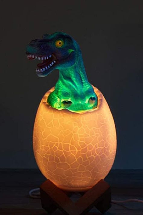 This Hatching Dinosaur Night Light Is The Cutest Thing You'll Ever Own Kids Activities Blog Dinosaur Night Light, Dinosaur Lamp, Dinosaur Dig, Dinosaur Wall Decals, Dinosaur Play, Dinosaur Themed Birthday Party, Baby Dinosaur, Dinosaur Crafts, Dinosaur Coloring