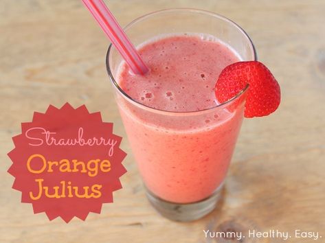 Strawberry Orange Julius Vitamix Smoothies, Orange Julius Recipe, Apricot Smoothie, Banana Apple Smoothie, Orange Julius, Orange Smoothie, Vitamix Recipes, Strawberry Banana Smoothie, Good Smoothies